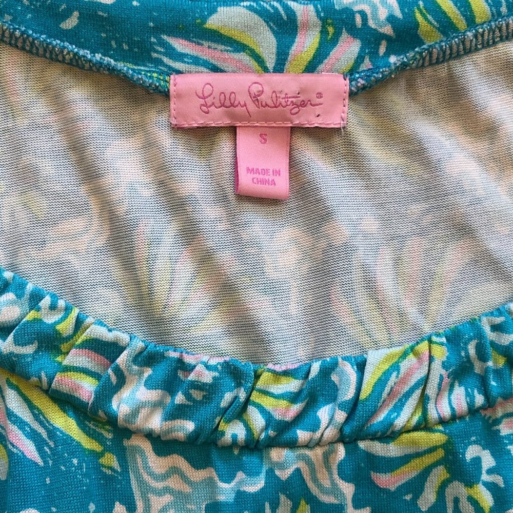 Lilly Pulitzer 100% Silk Dress sz S EUC - Picture 2 of 4